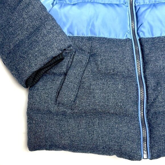 Emporio Armani Baby Boy’s Hooded Down Puffer Jacket Blue and Gray 18 months - Picture 6 of 13